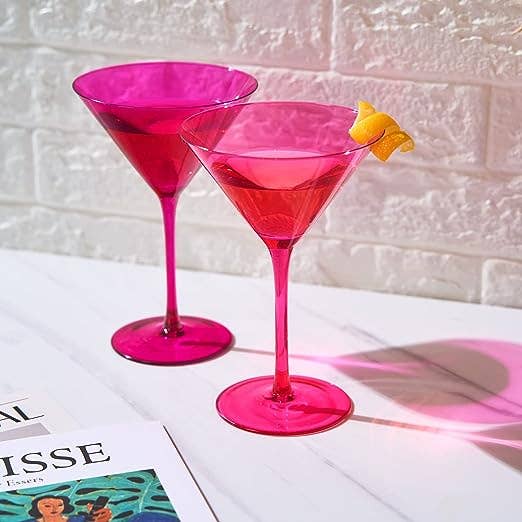 Hot Pink Martini Glass