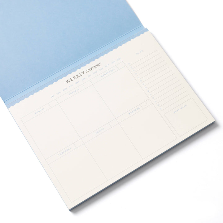 Floral Checkerboard Weekly Desk Planner