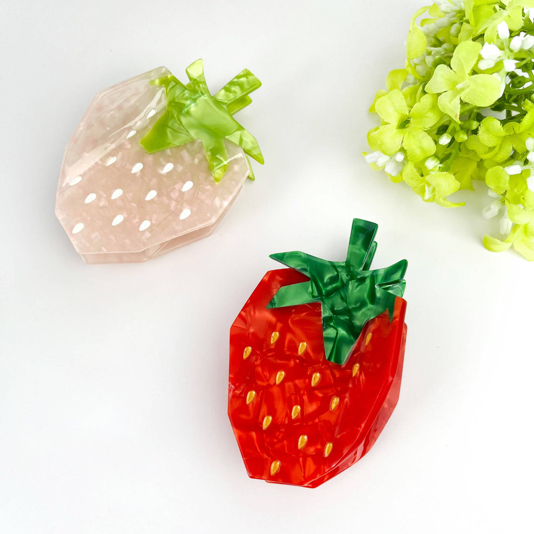 Fresh and Sweet Strawberry Acetate Fruit Hair Claw Clip