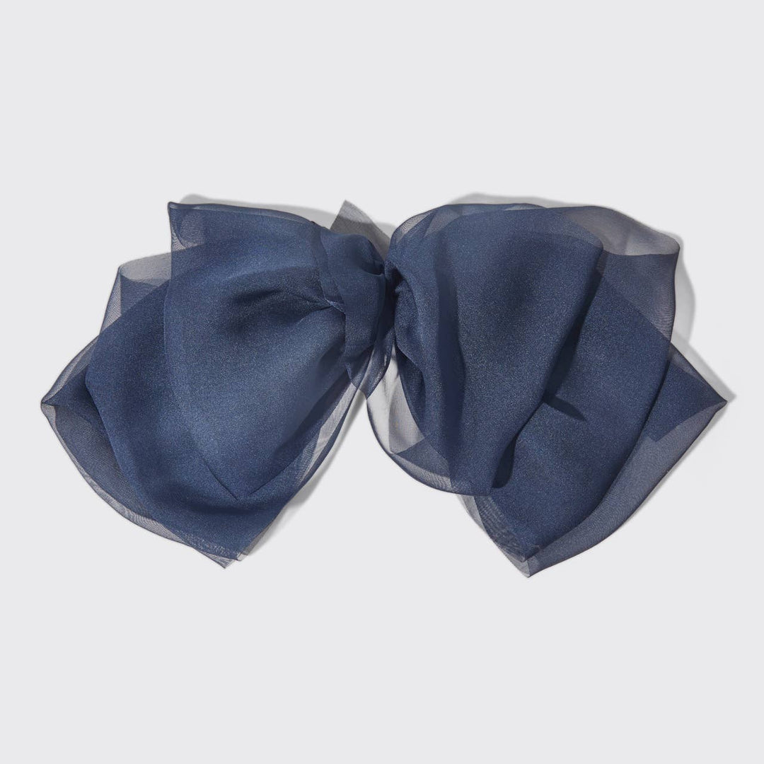 Blue Orchid Chiffon Bow Hair Clip