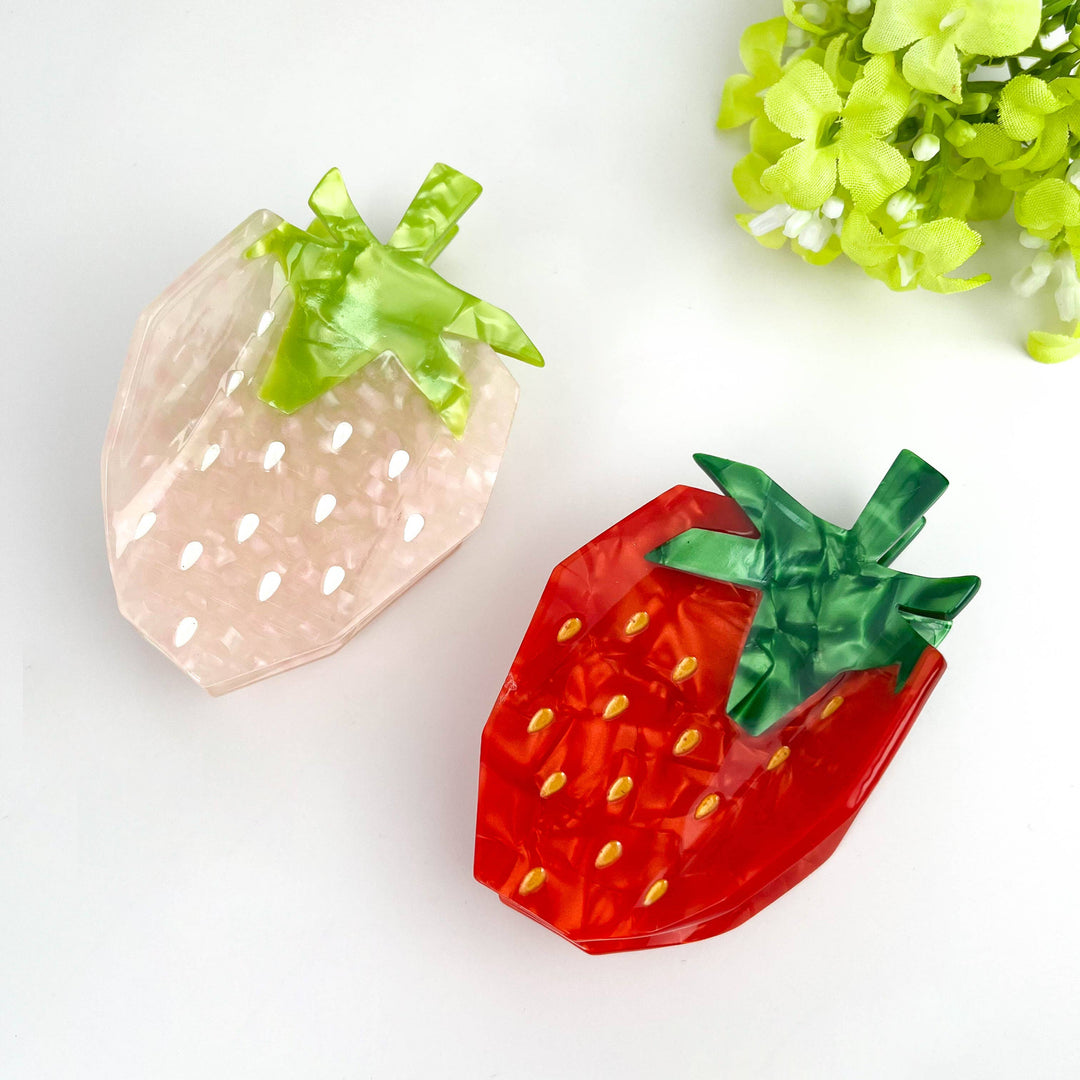 Fresh and Sweet Strawberry Acetate Fruit Hair Claw Clip