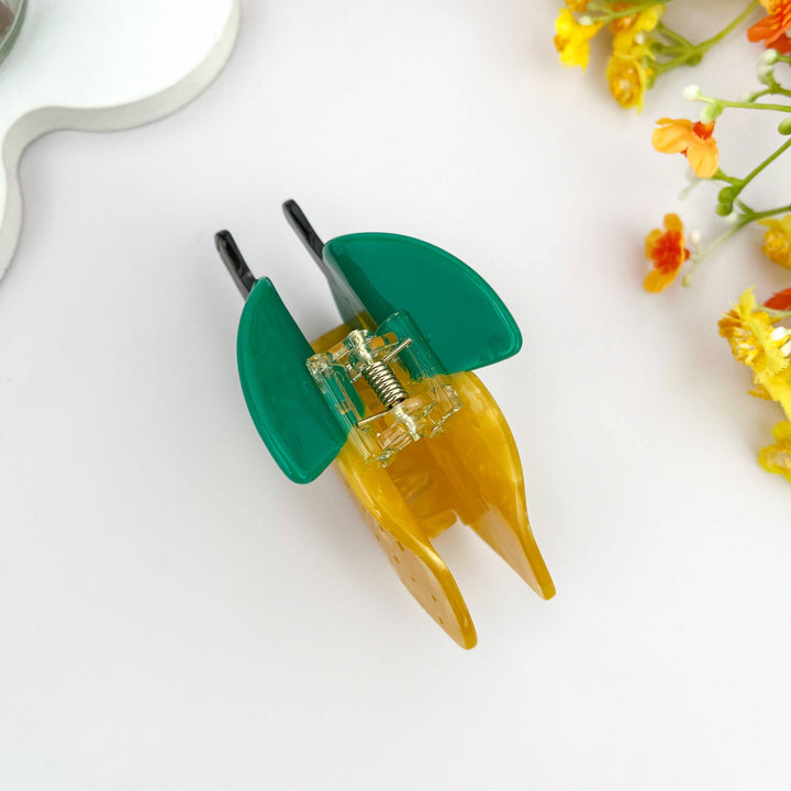 Yellow Lemon Acetate Fruit Hair Claw Clip