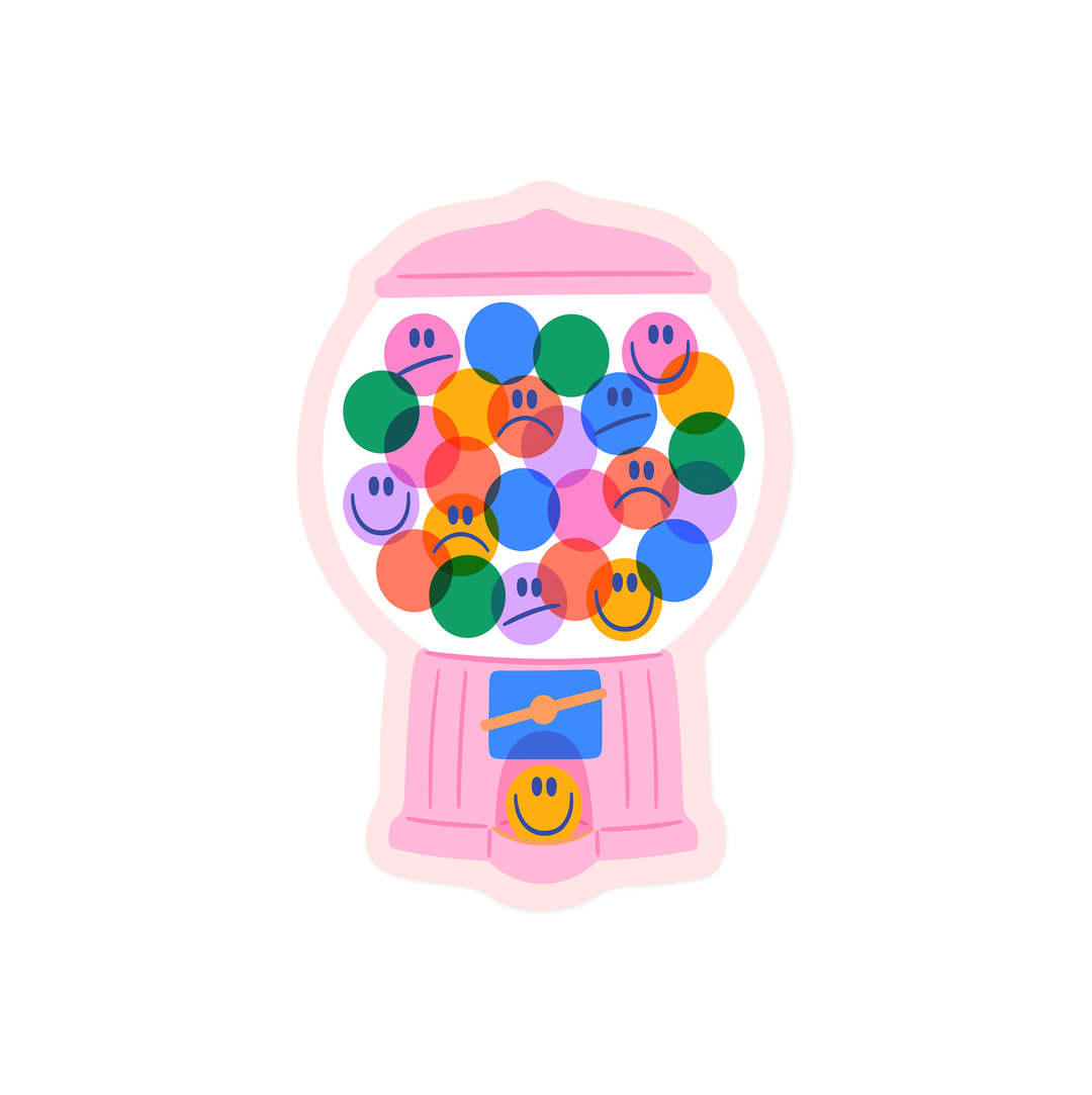 Emotional Gumball Machine Sticker