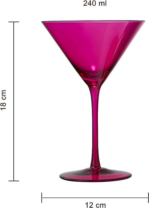 Hot Pink Martini Glass