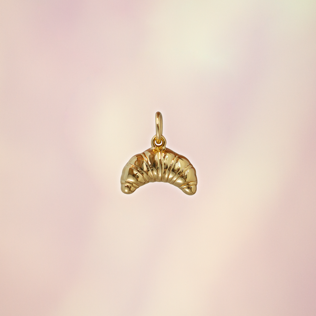 Croissant Charm, Gold