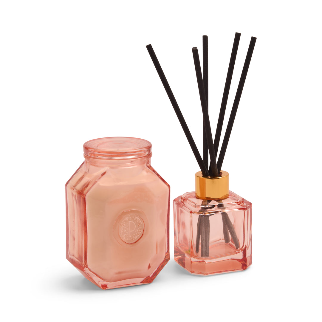 BOTANICA PINK GLASS DIFFUSER - SAFFRON ROSE