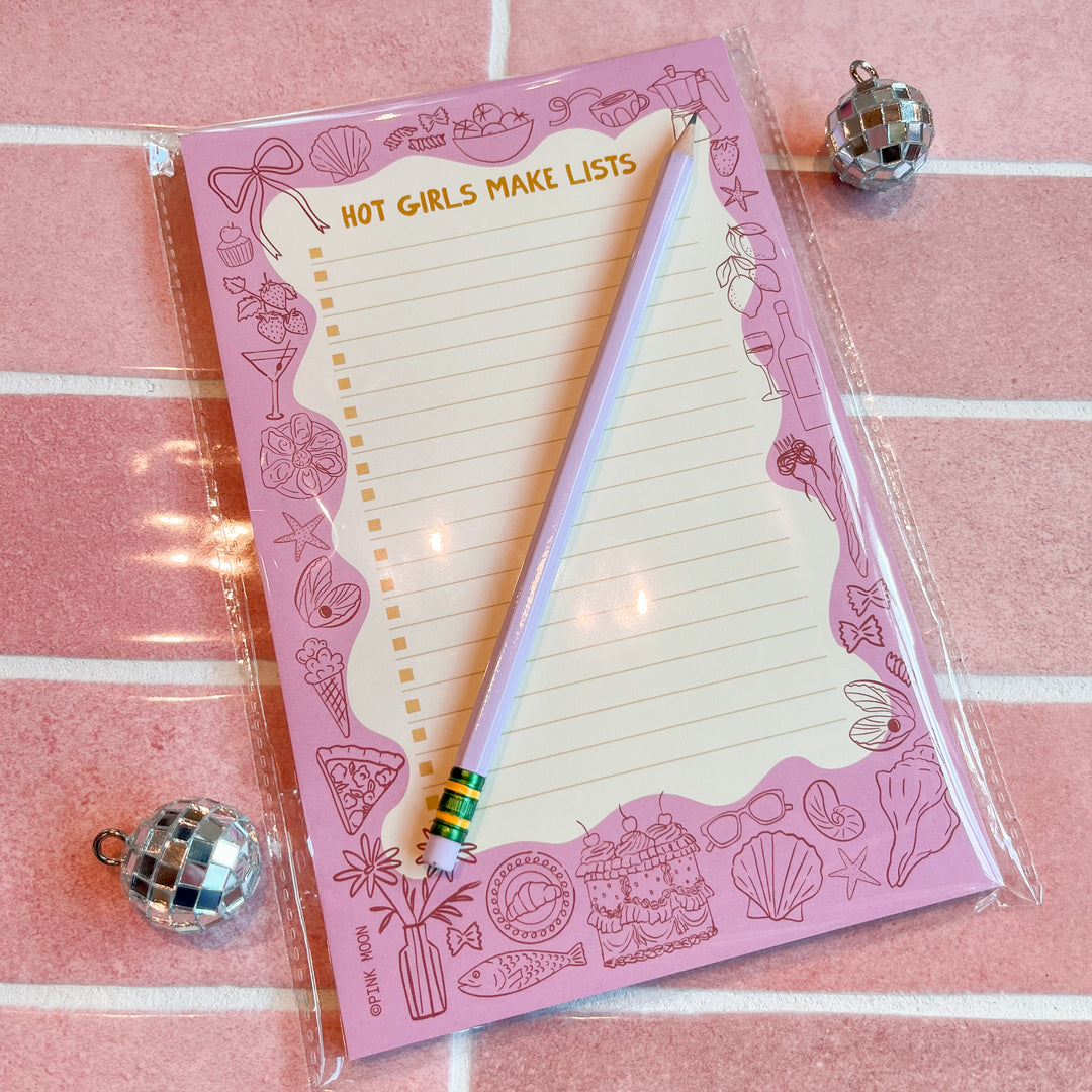 Hot Girls Make Lists Notepad