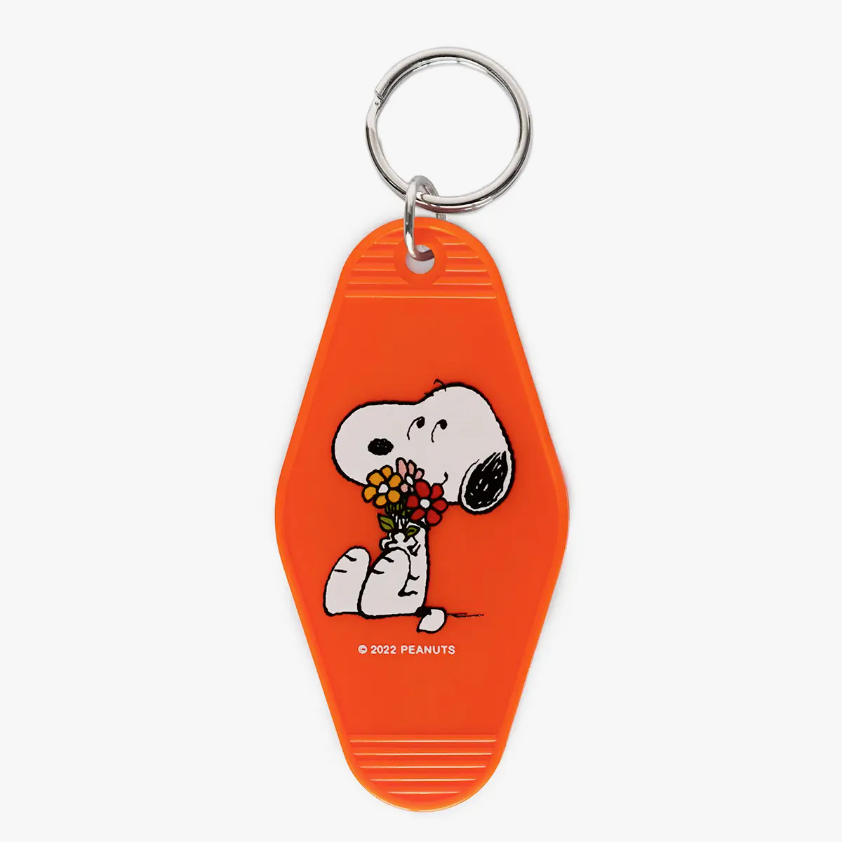 Snoopy Flower Bouquet Key Tag