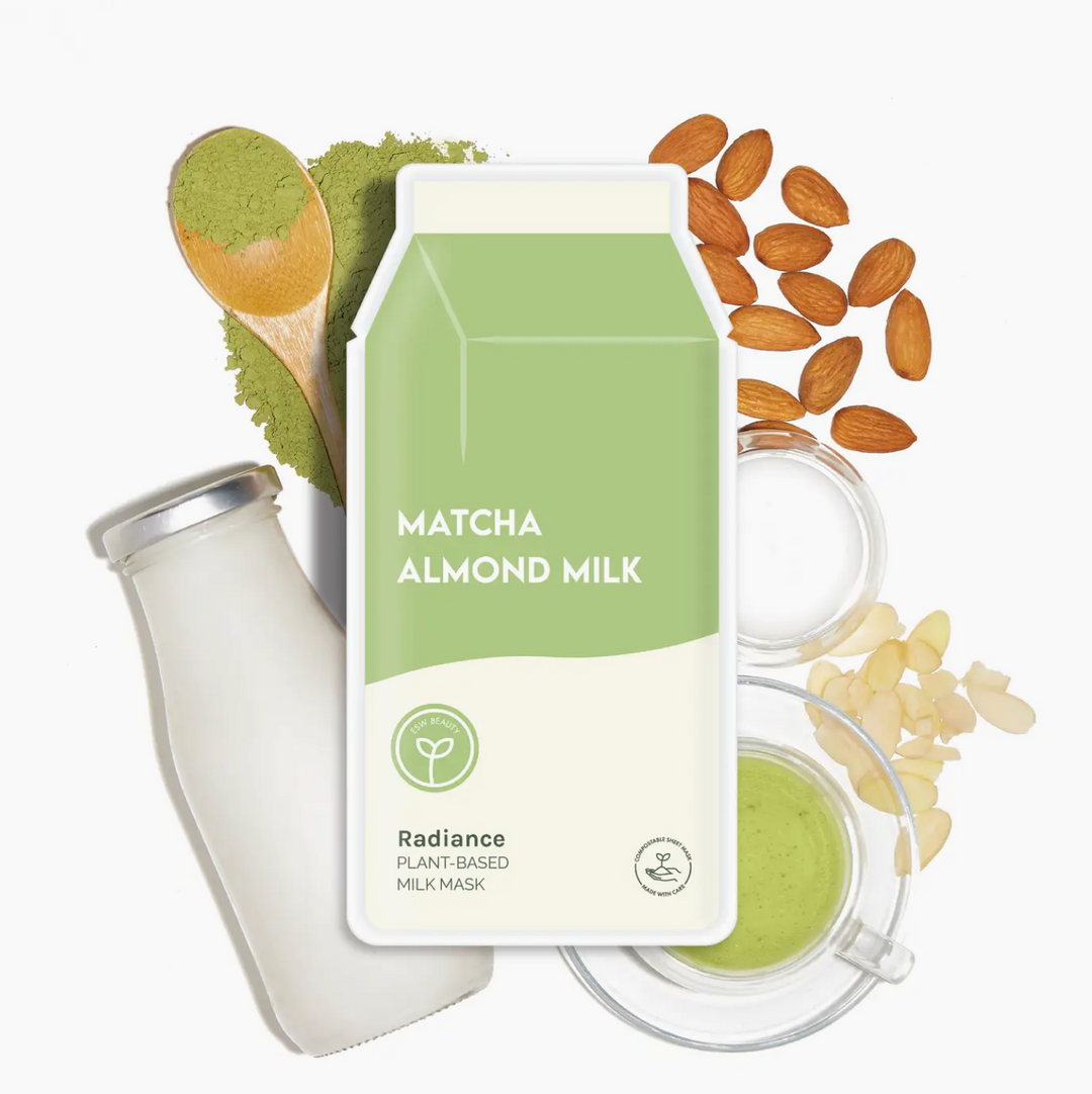 Matcha Almond Milk Radiance Plant-Based Milk Sheet Mask