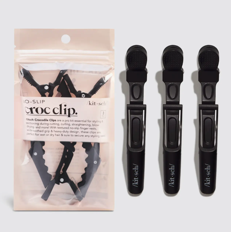 No Slip Crocodile Clip 3pc - Black