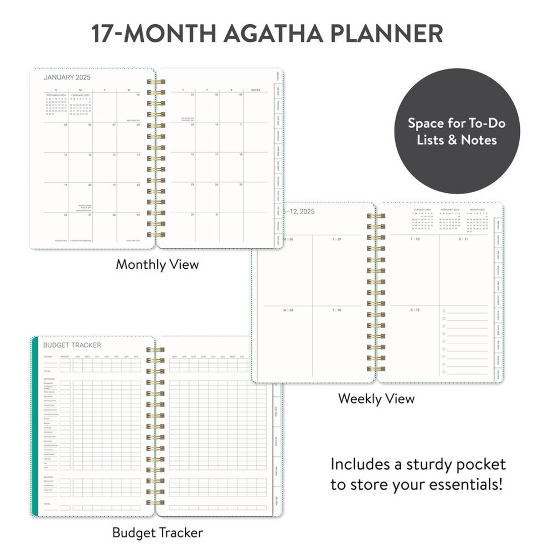 17 Months Shroom Silhouettes Agatha Planner (August 2024 to December 2025)