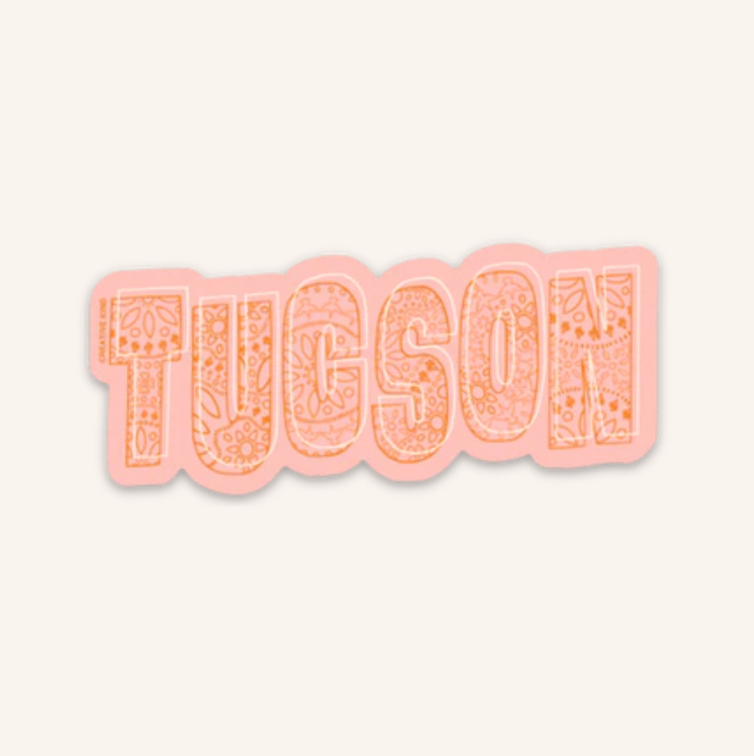 Tucson Papel Picado Vinyl Sticker (Desert Sunrise)