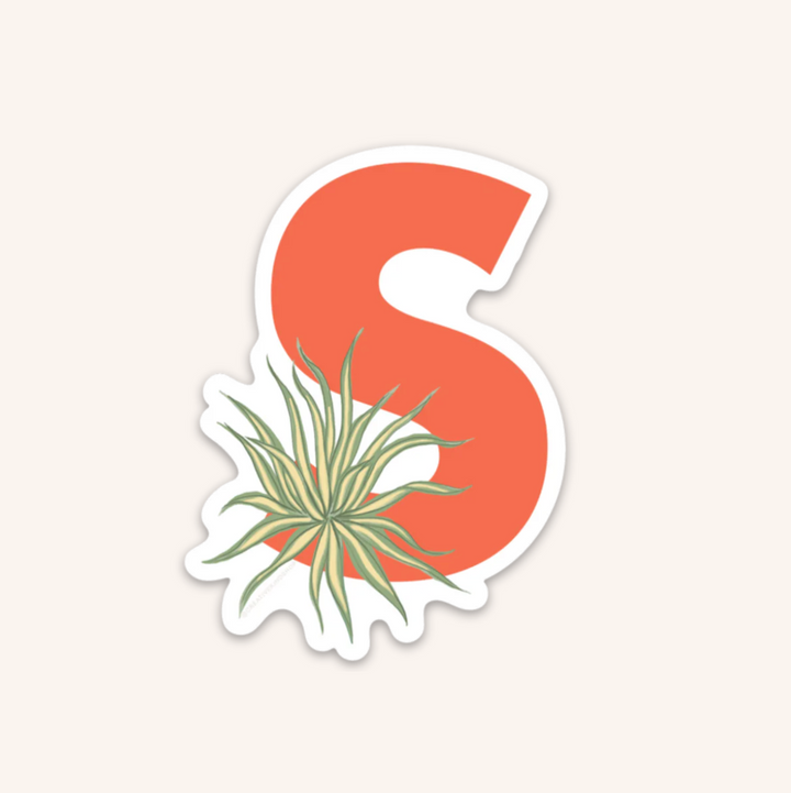 Desert Flora Monogram Individual Vinyl Sticker (A-Z)