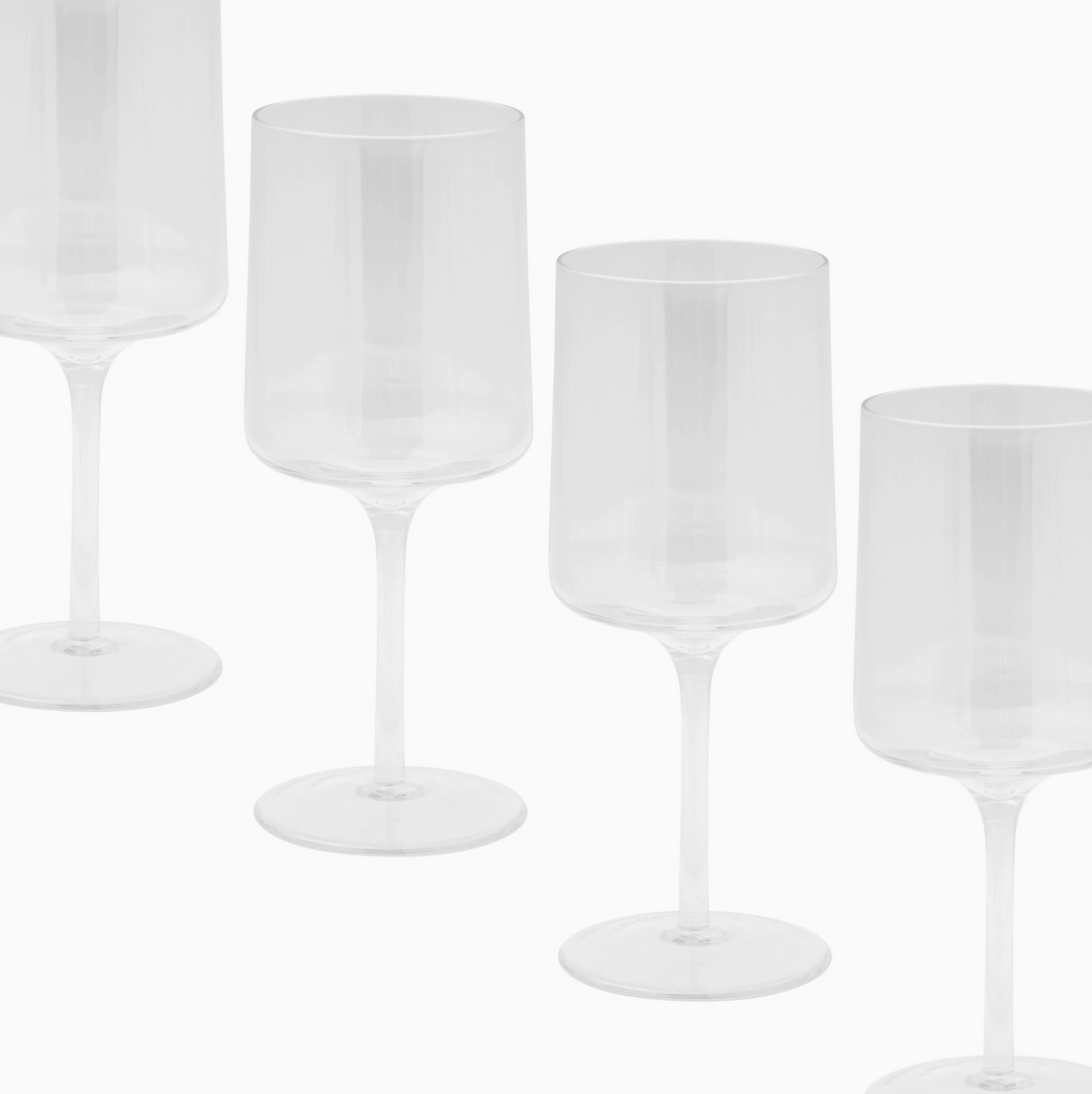 Mid-Century Wine Glass- Clear