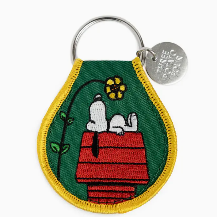 Snoopy Doghouse Flower Patch Keychain