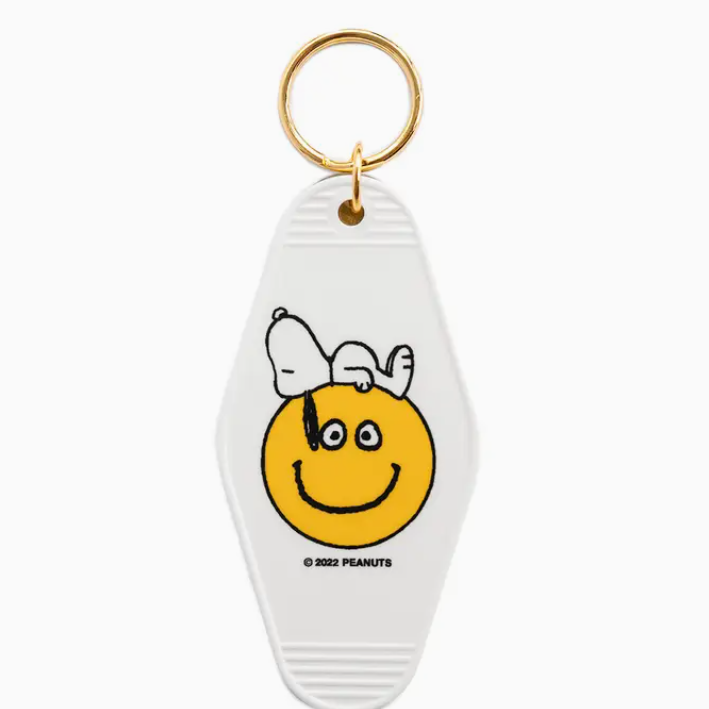 Snoopy Smiley Key Tag