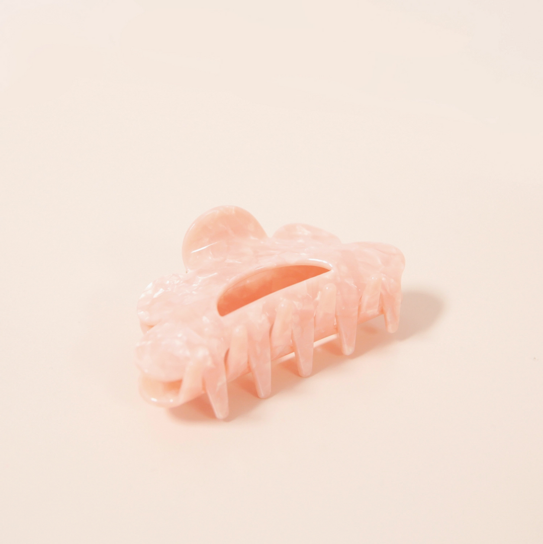 Scalloped Hair Claw - Peach