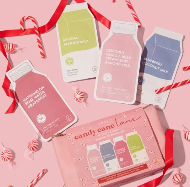 Candy Cane Lane Glowing Radiant Skin Sheet Mask Set