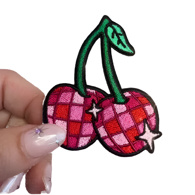 Disco Ball Cherries Patch