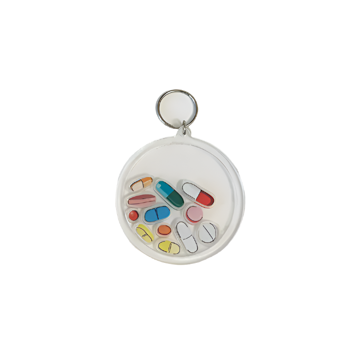 Assorted Pills Shaker Keychain