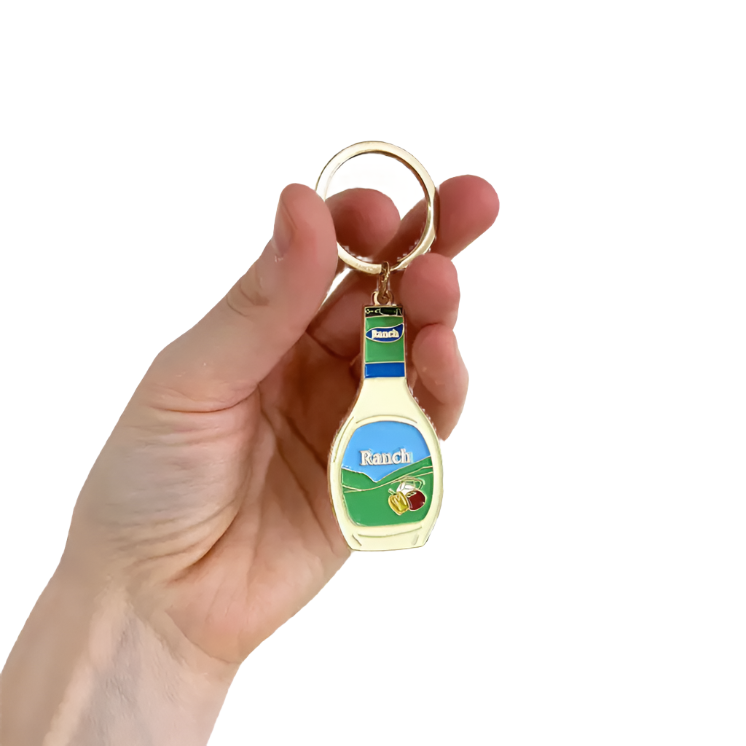 Ranch Dressing Enamel Keychain