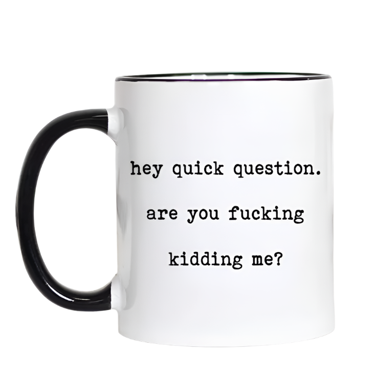 Hey Quick Question Mug