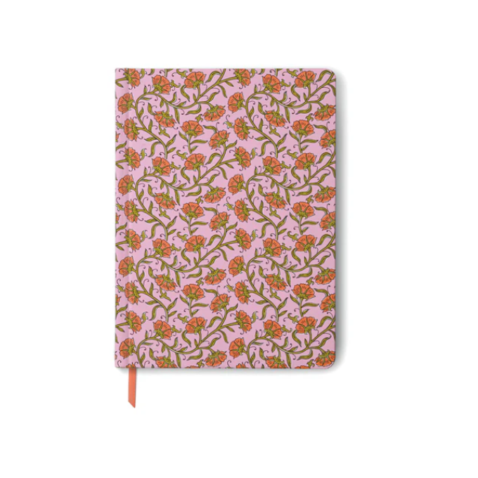 Pink Vintage Floral Soft Touch Jumbo Journal