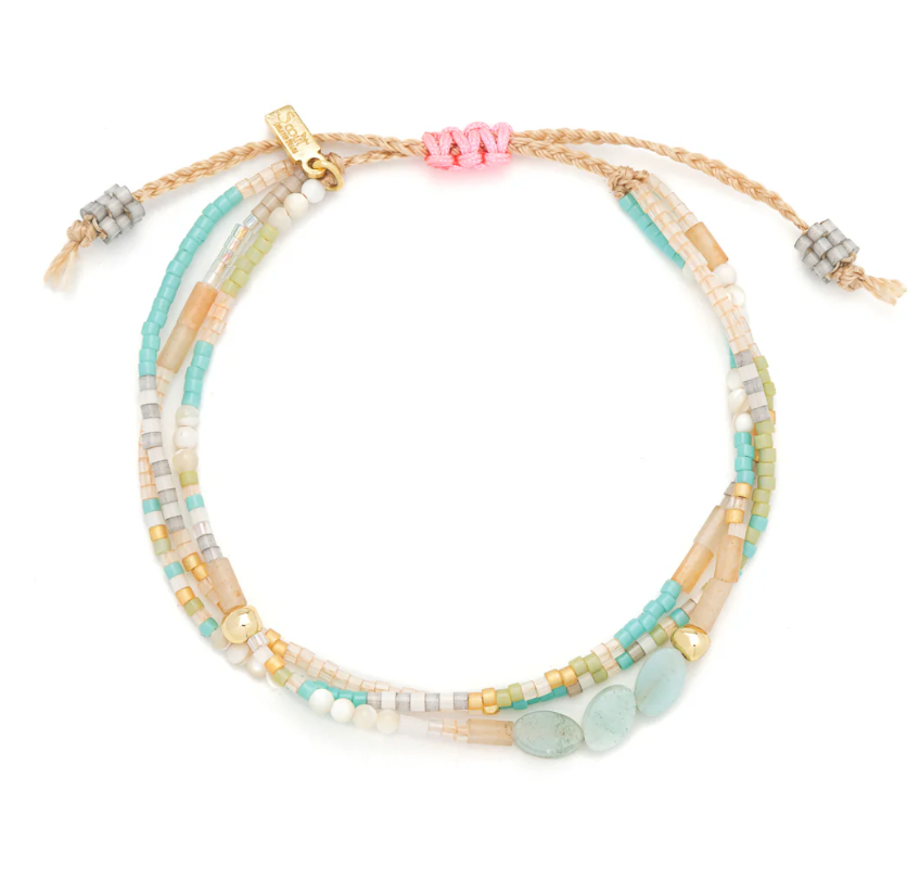 Mixed Media Bracelet - Courage/Amazonite/Gold