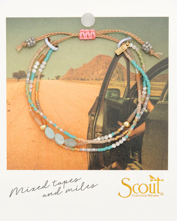 Mixed Media Bracelet - Courage/Amazonite/Gold