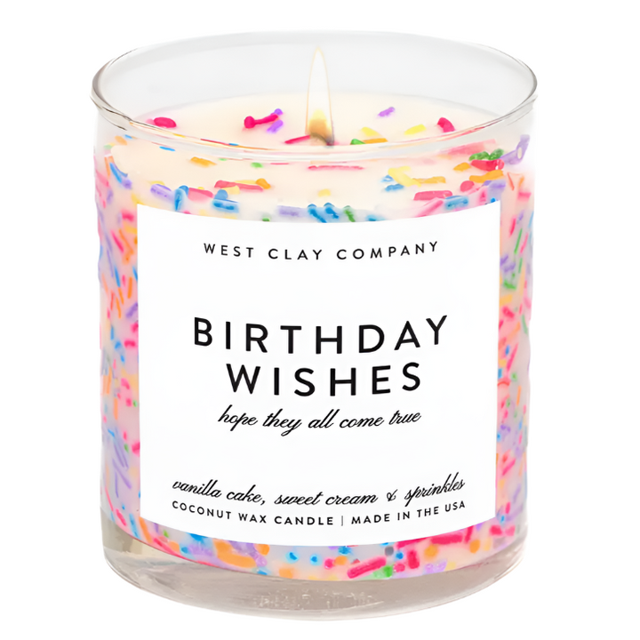 Birthday Wishes Sprinkle Candle