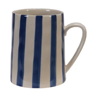 Hand-Painted Stoneware Striped Mug