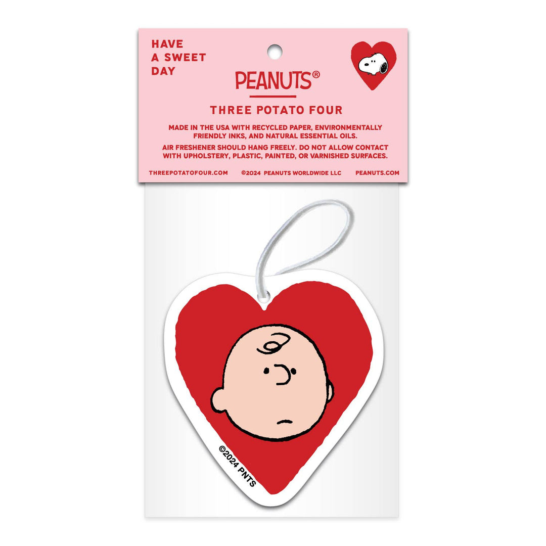 Valentine Snoopy/Charlie Brown Heart Air Freshener