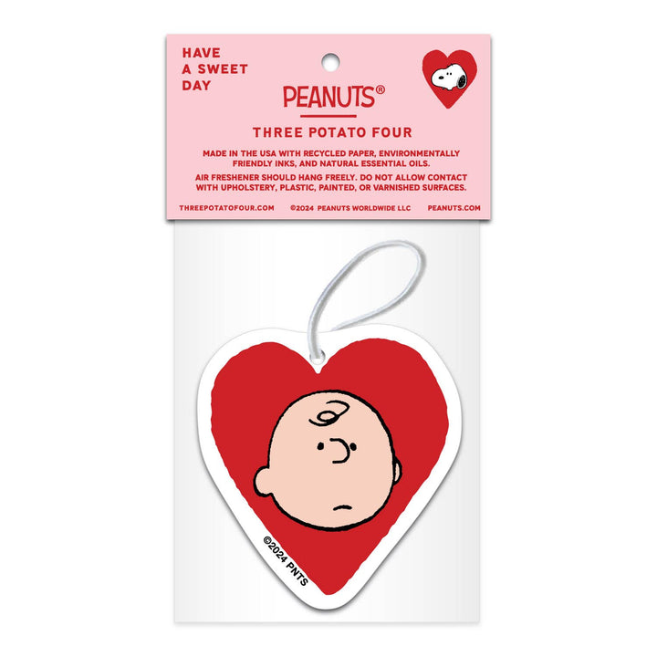 Valentine Snoopy/Charlie Brown Heart Air Freshener