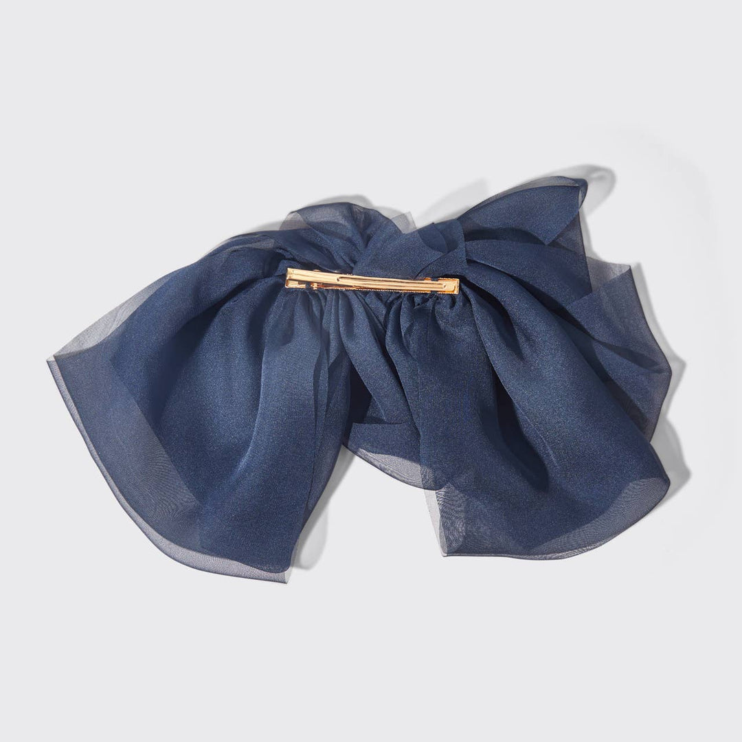 Blue Orchid Chiffon Bow Hair Clip