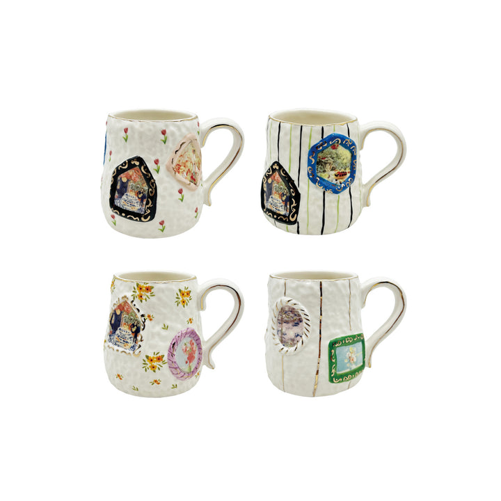 12 oz. Embossed Hand-Painted Mug, 4 Styles