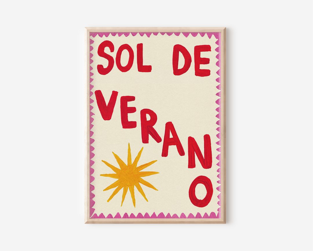 Sol De Verano Hand Painted Print