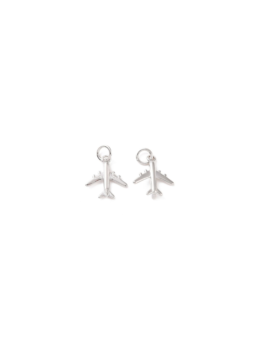 Silver Take Me Away Airplane Charm