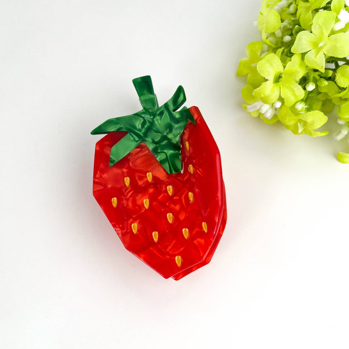 Fresh and Sweet Strawberry Acetate Fruit Hair Claw Clip