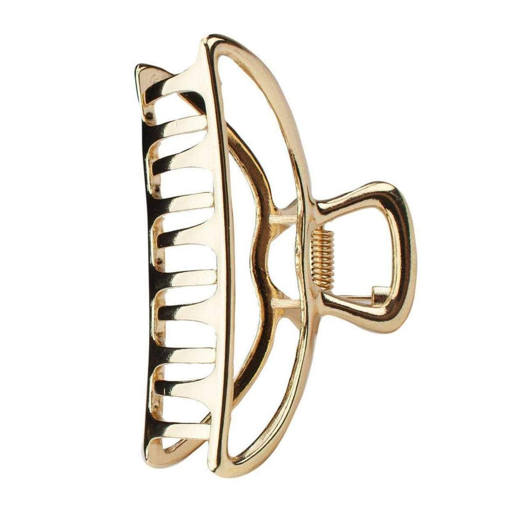 Open Shape Claw Clip- Gold