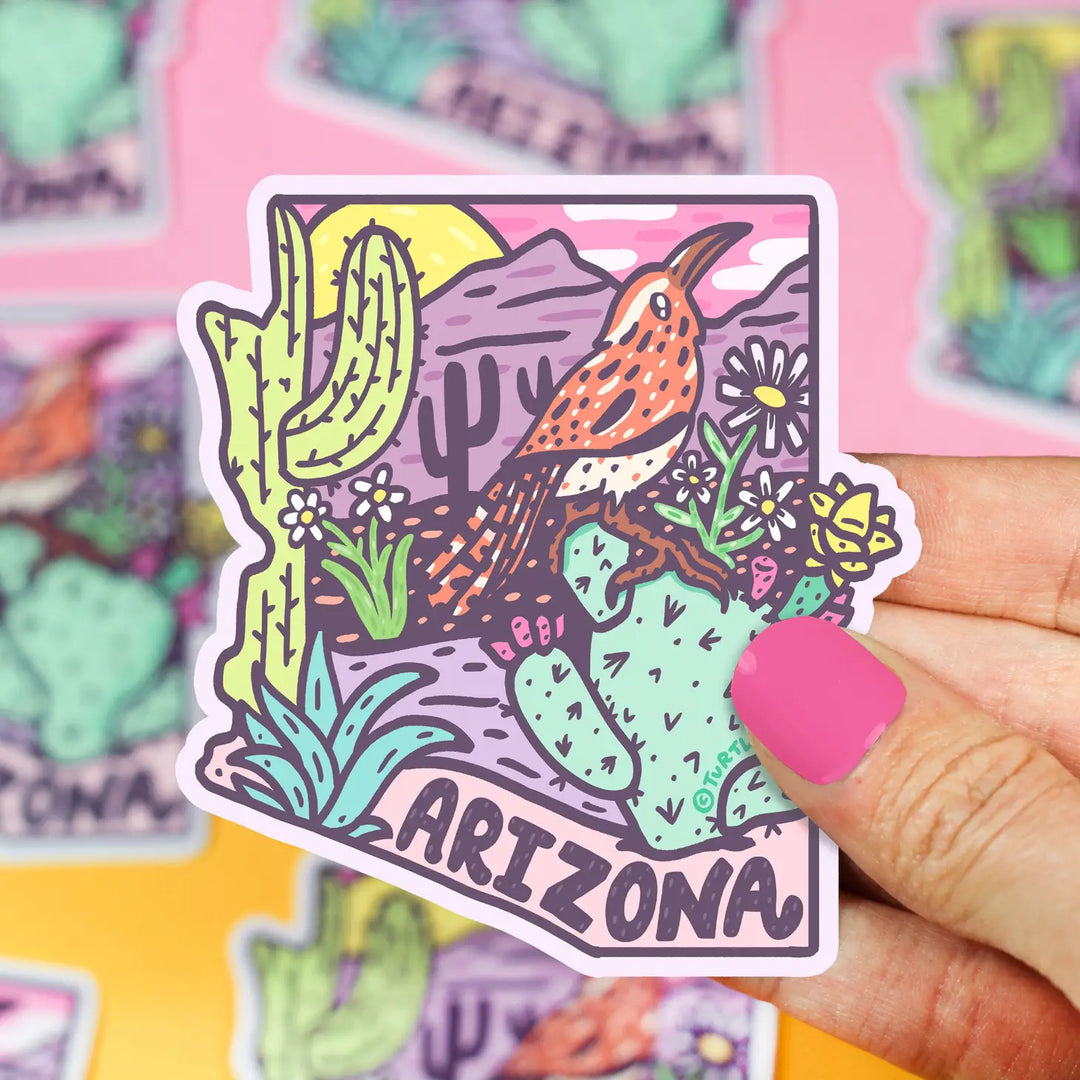 Arizona State Bird Cactus Wren Wildlife Vinyl Sticker